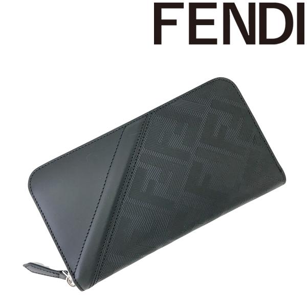 FENDI（フェンディ） 長財布 ブランド ズッカ柄 レザー ジップ