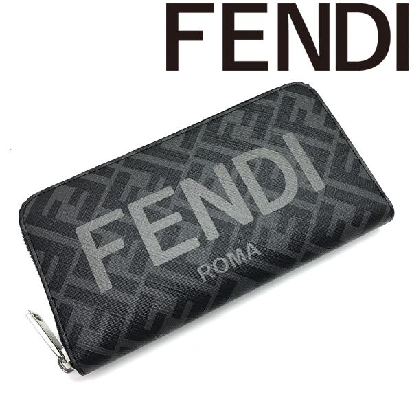 FENDI（フェンディ） 財布 ズッカ柄 コーティングPUレザー ジップ