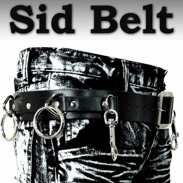 Sid Vicious シド リング ベルト 牛革5連リング+アタッチメント パンク
