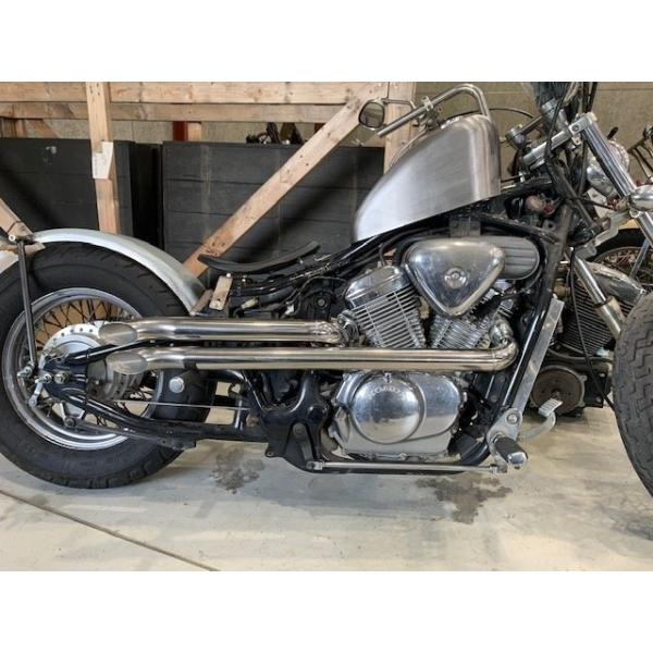 部品屋K&W サイレンサー付き ショットガンマフラー スティード400