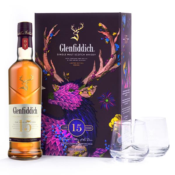 正規品 箱入 ペアグラスセット】グレンフィディック 15年 井上羅来氏