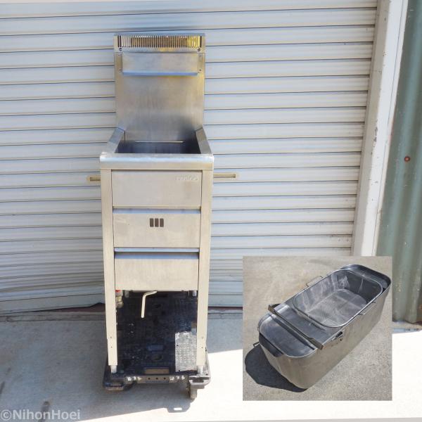 タニコー ガスフライヤー 都市ガス 15L TGFL-35C ◇ 幅350×奥行600×高