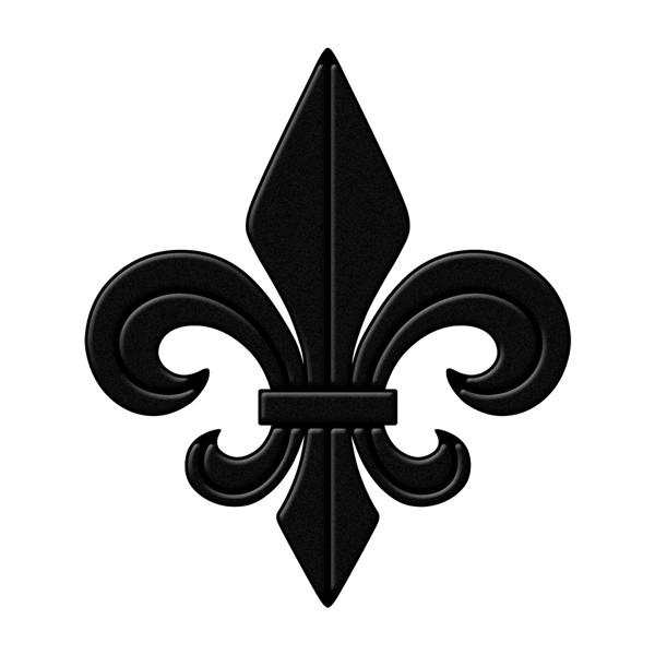 蒔絵 シール 「ユリの紋章 黒」 シンボル スマホ マーク ステッカー