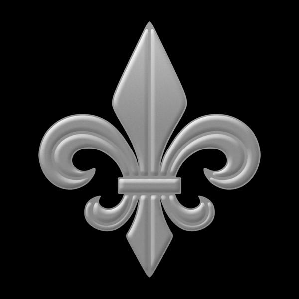 蒔絵 シール 「ユリの紋章 銀」 シンボル スマホ マーク ステッカー