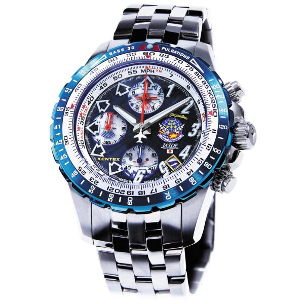 航空自衛隊 創隊60周年記念 『 ブルーインパルス 』 航空腕時計 クロノ