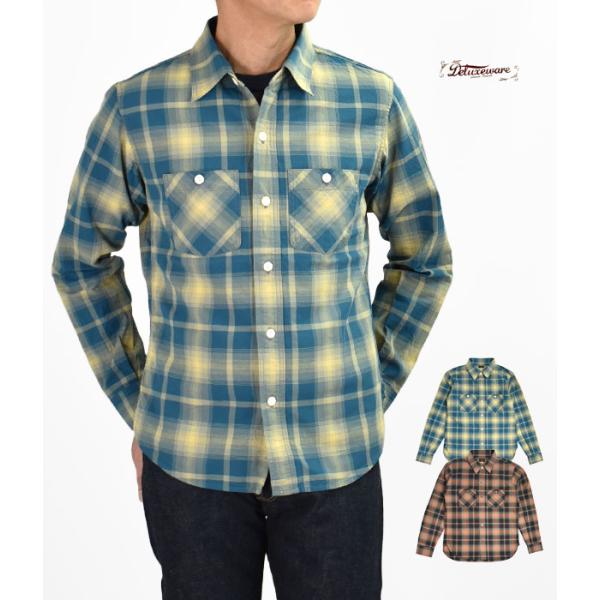 DELUXEWARE（デラックスウエア） ネルシャツ 長袖チェックシャツ 60s