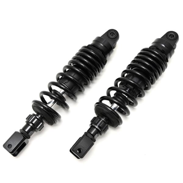 320mm リア サスペンション 汎用 減衰力調整 ブラック スプリング リア