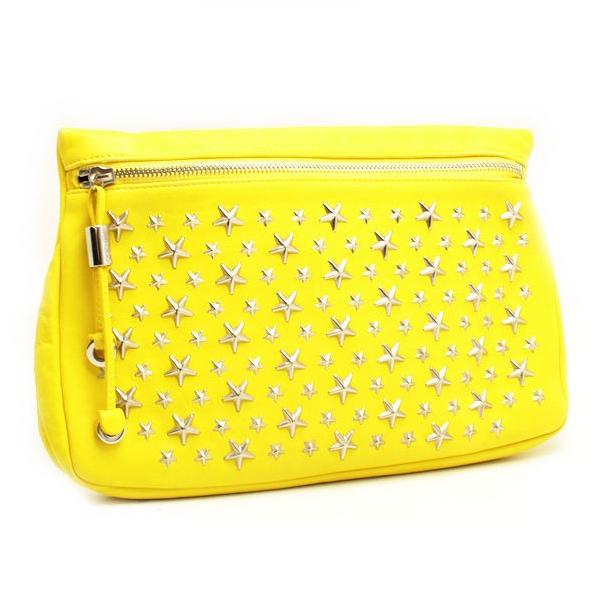 JIMMY CHOO（ジミーチュウ） クラッチバッグ レザー イエロー 星