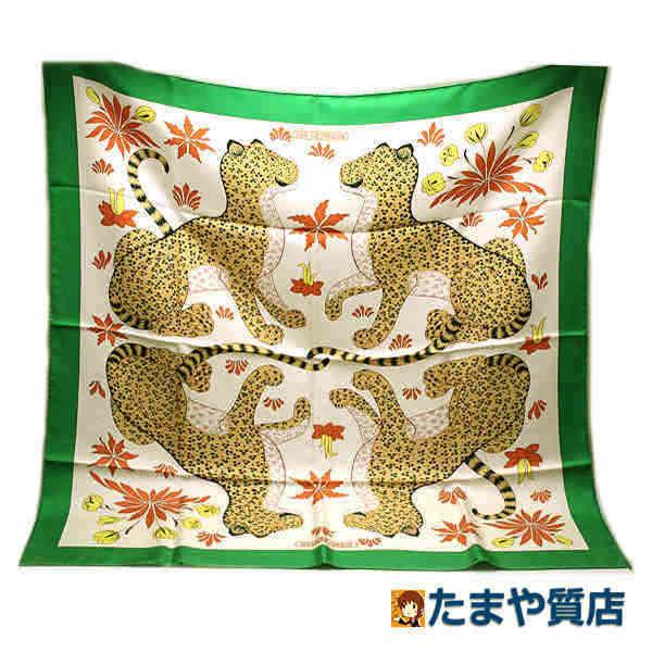 HERMES（エルメス） 【箱付き】HERMES スカーフ カレ90 LES LEOPARDS
