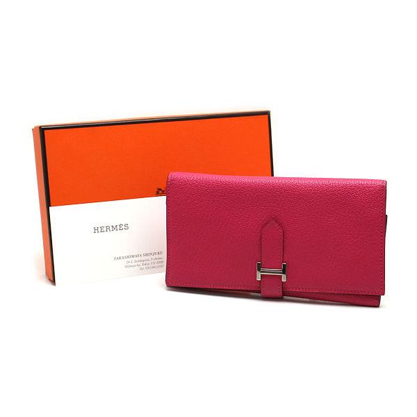 Bearn HERMES エルメス ベアン 2PLIS 三つ折り長財布 □K刻印 2007