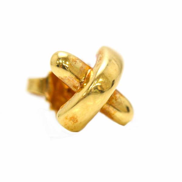 Tiffany&Co. ティファニー クロスステッチピアス 18金イエローゴールド