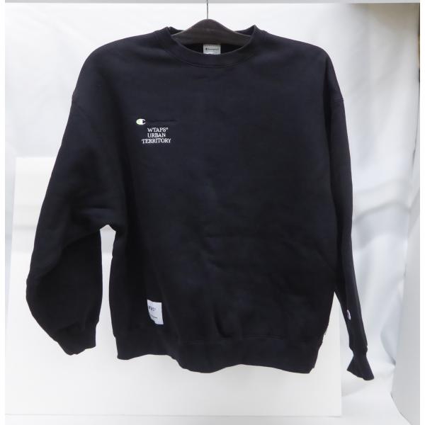 WTAPS（ダブルタップス） × CHAMPION ACADEMY CREW NECK BLACK SIZE:M