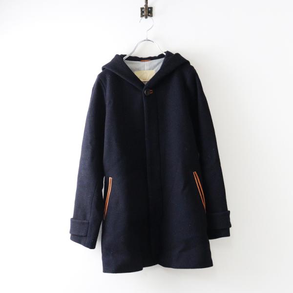 Pal'las Palace（パラスパレス） レザー使い ウールフーデッドコート 3