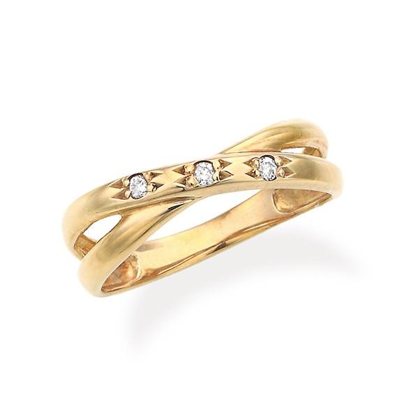 ジュエリーツツミ K18イエローゴールドダイヤモンドリング（ピンキー