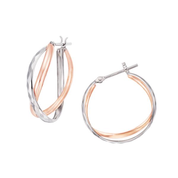 ジュエリーツツミ K10ホワイトゴールド/K10ピンクゴールドピアス