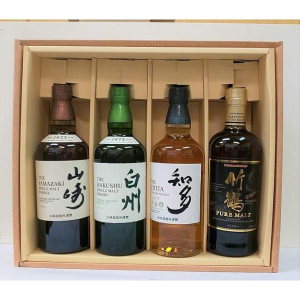 国産ウイスキー 知多 山崎 白州 竹鶴 NV 700ml 4本飲み比べセット