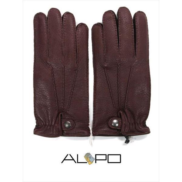ALPO（アルポ） 【セール】ALPO レザーグローブ ダークブラウン 鹿革