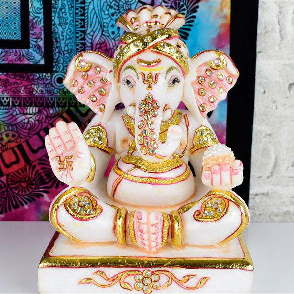 ガネーシャ 置物 (約4.78kg) 豪華絢爛 特級品 最高級エクストラ