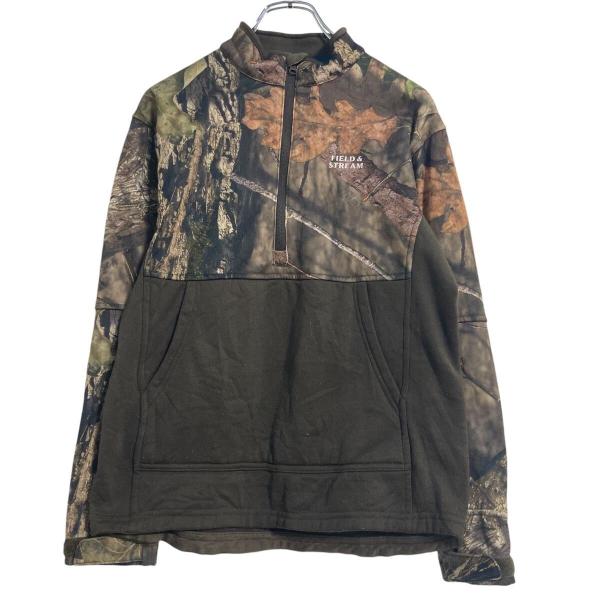 FIELD & STREAM プリント ジャージ プルオーバー L ブラウン リアル
