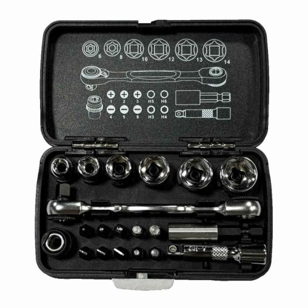 WIT 1/4dr 20pcスタビーソケット&ビットセット WIT-10002 : WORLD