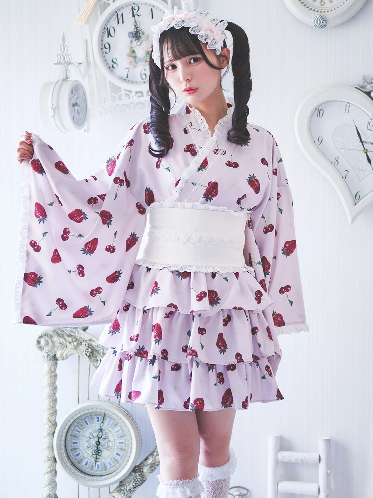 cherry berry princess 浴衣ワンピース - Ank Rouge(アンクルージュ)の