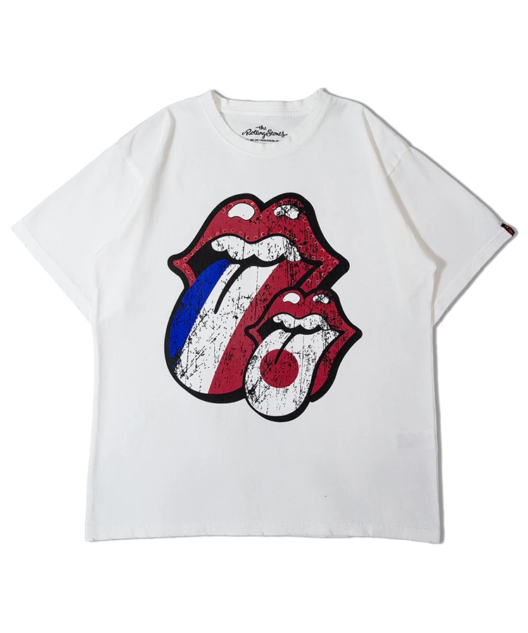 The Rolling Stones×JACKROSE】 PARIS/JPN PRINT&LINESTONE SS TEE
