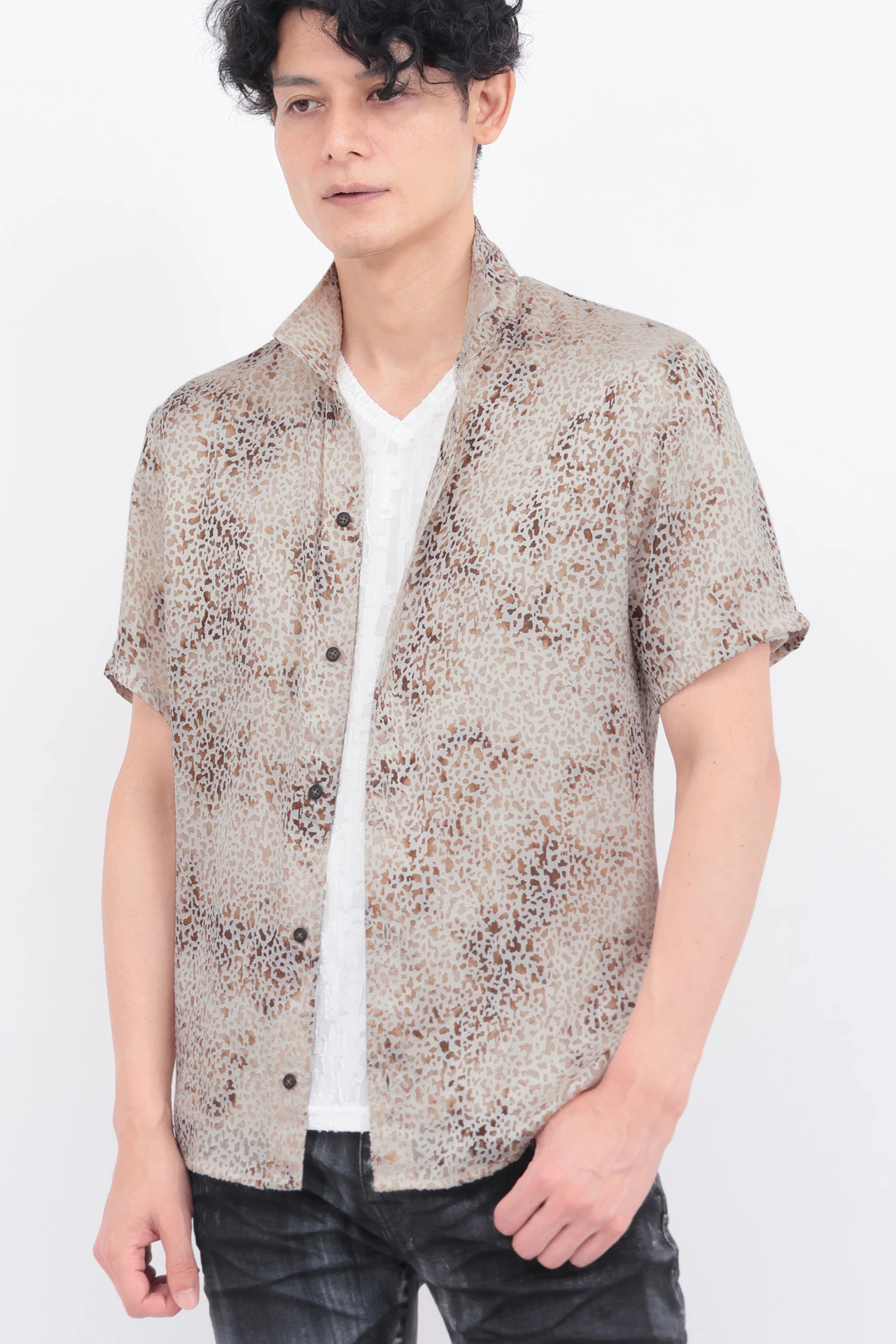 TORNADO MART∴レオパードオパールオーシャン半袖シャツ / TORNADO