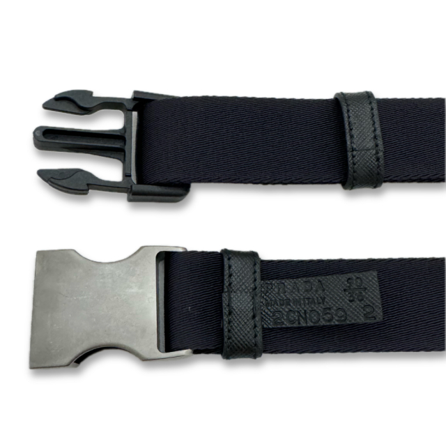 プラダ メンズ ナイロンキャンバスベルト ネイビー #90 #95 #105 PRADA