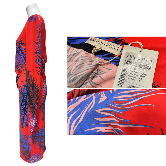 エミリオプッチ 長袖ワンピース 赤 #42 EMILIO PUCCI