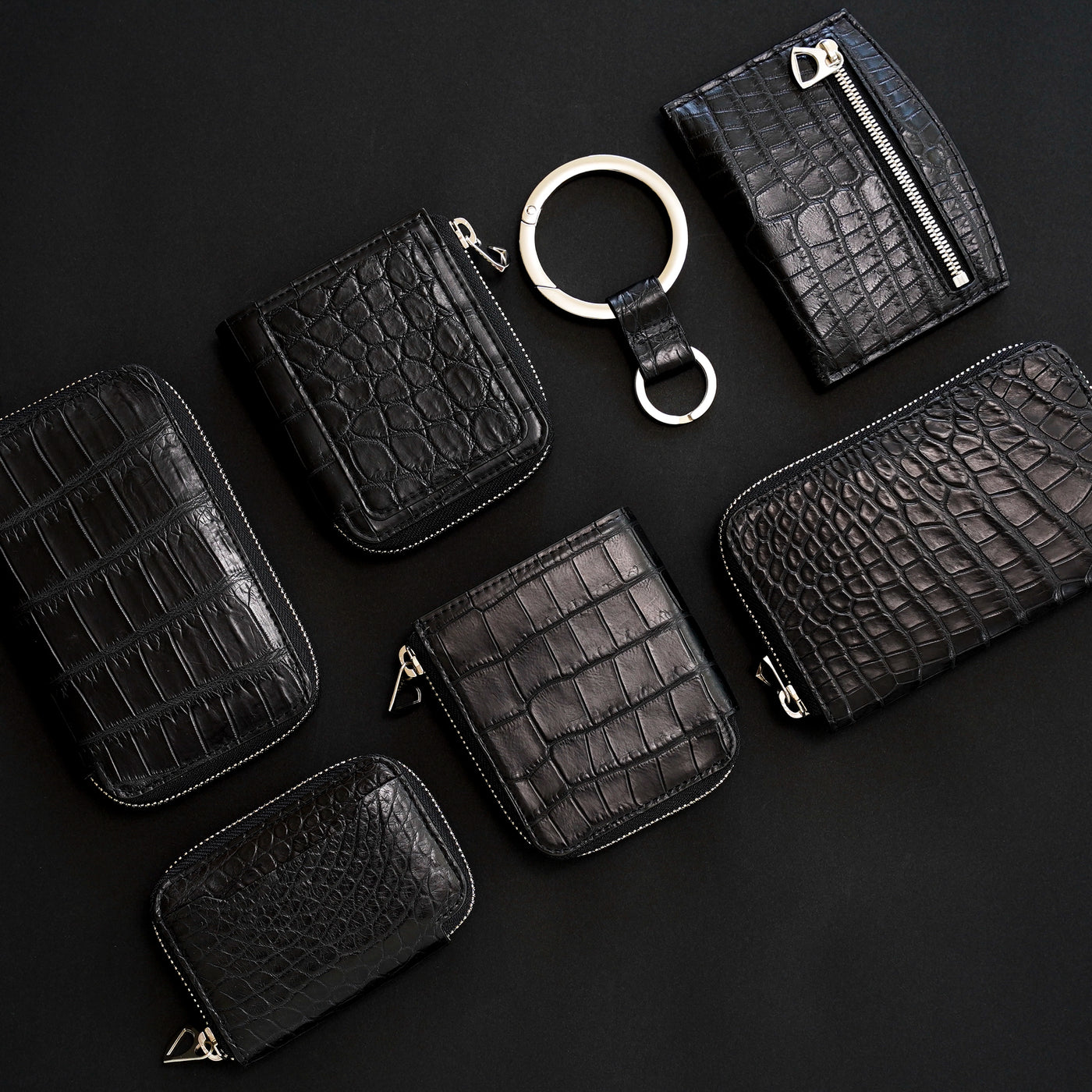 CRISTY SMART CARD WLT / CROCO｜本革レザー ミニ財布 メンズ