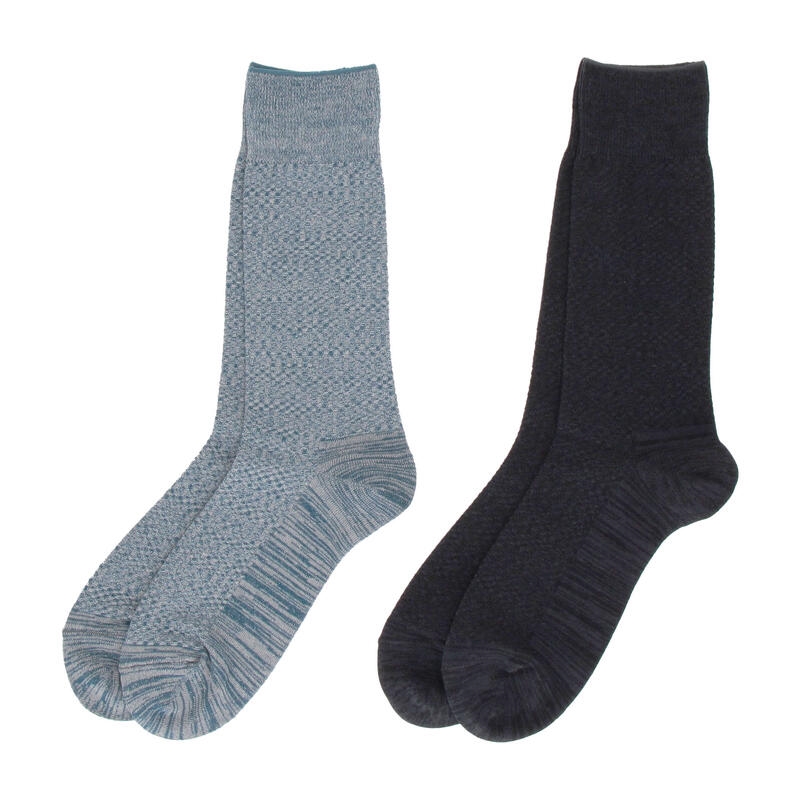 ボディクーラー 鹿の子ワッフル クルーソックス 2足組／セブン