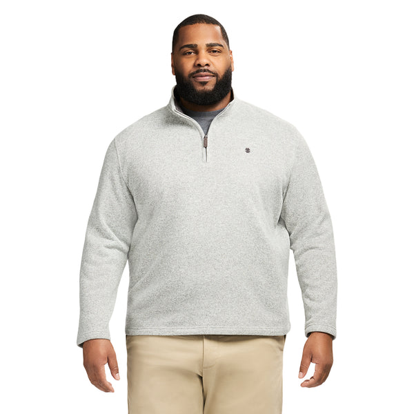 Big & Tall Thermasoft Sweater Fleece Quarter Zip - Lt Grey Htr – IZOD