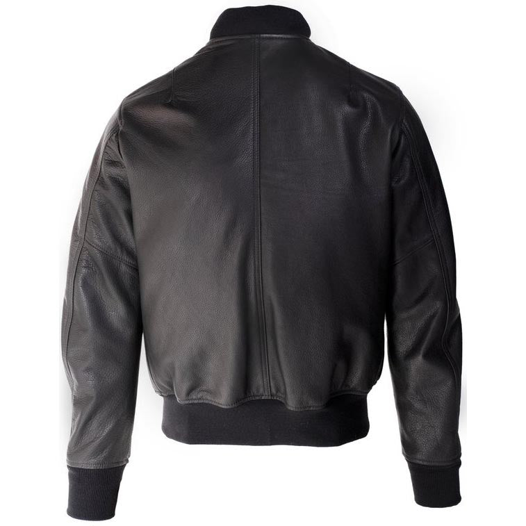 Cowhide Leather Bomber Jacket - Buy Black Ma-1 Bomber Jacket
