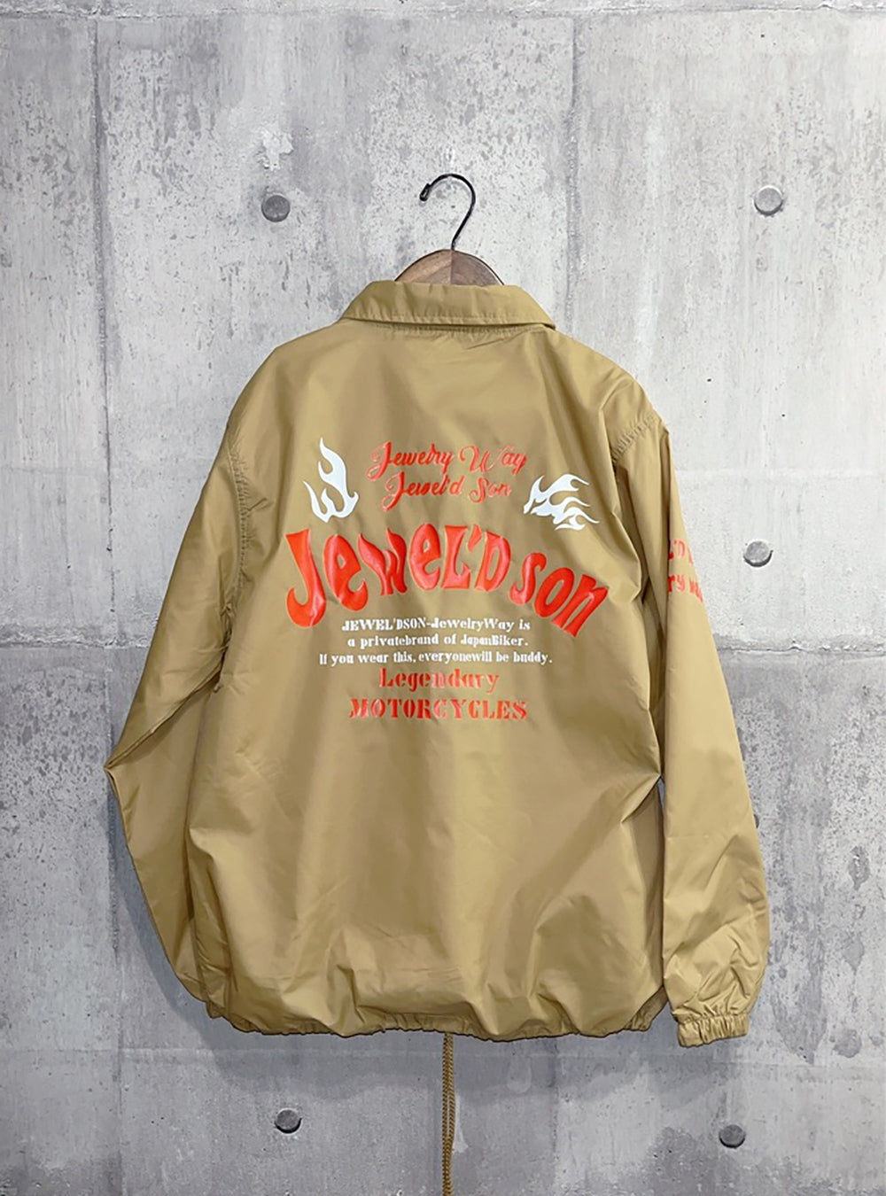 JEWEL'D SON(ジュエルソン）ナイロンコーチジャケット【fireデザイン