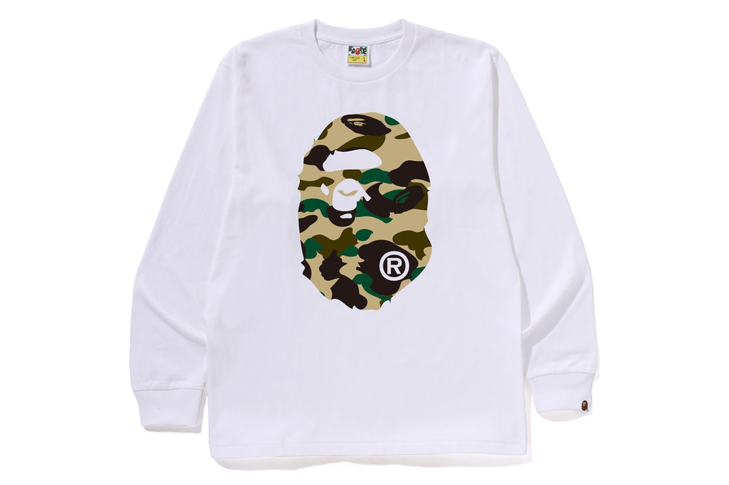 1ST CAMO BIG APE HEAD LS TEE | bape.com