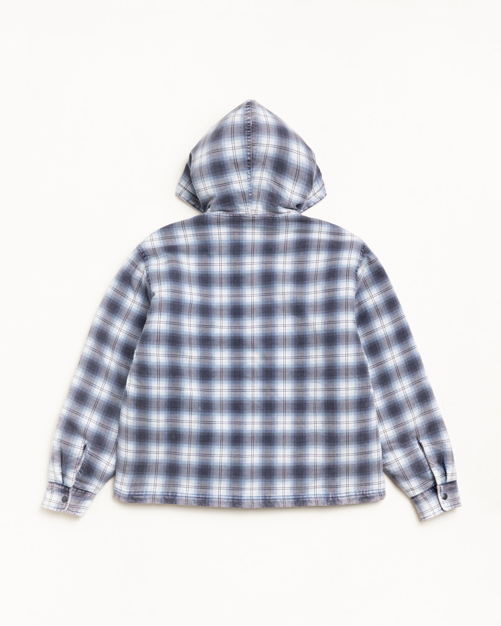 Zip Hooded Plaid Shirt – Blue | Outerwear | Stüssy Japan