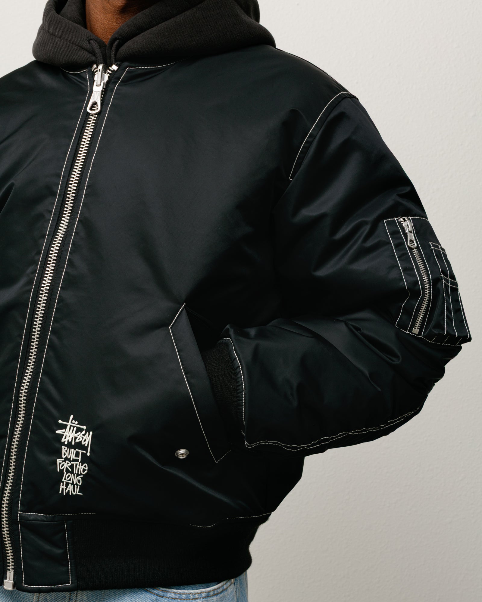Built Reversible Bomber Jacket – Black | Outerwear | Stüssy Japan