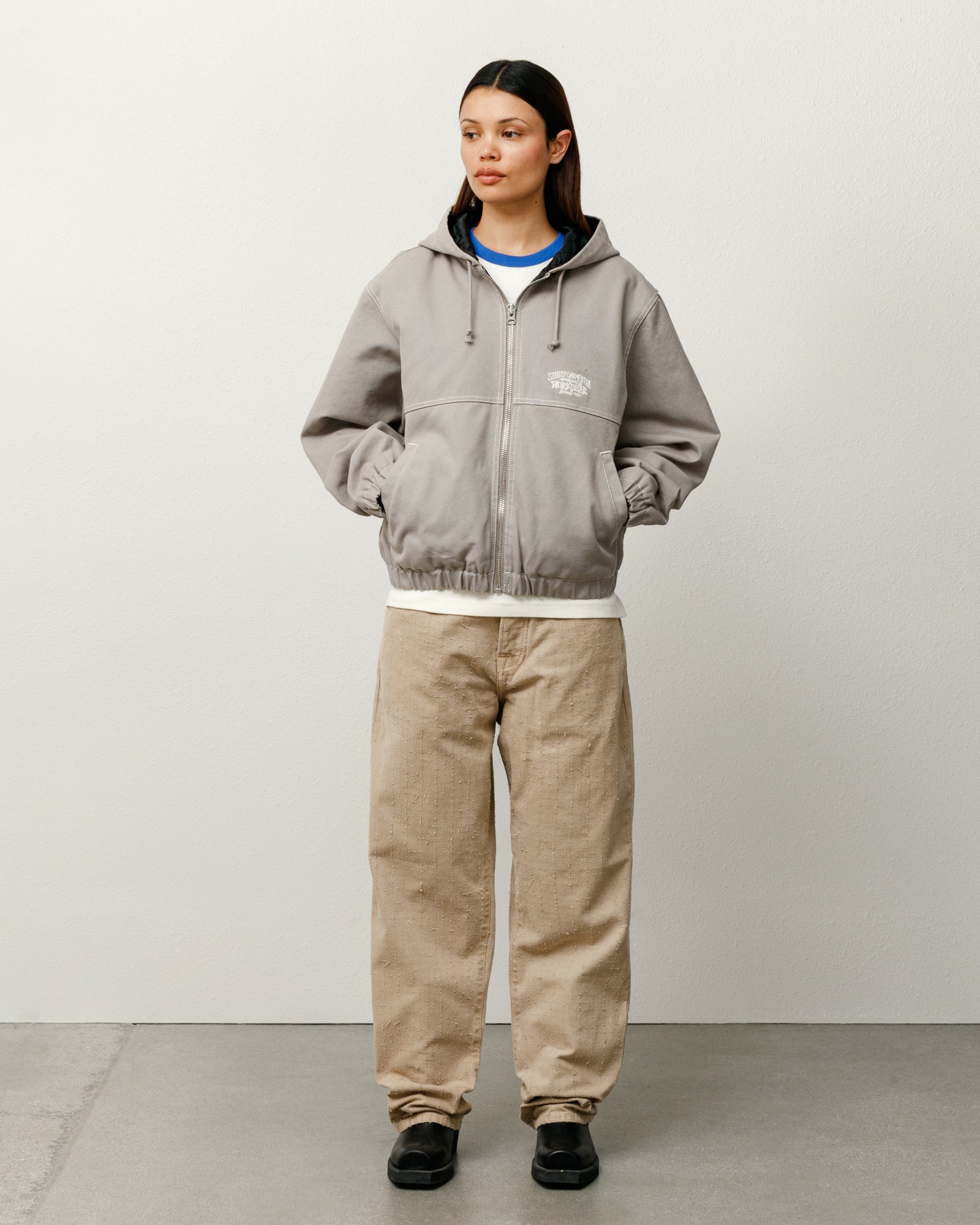 Work Jacket Contrast Stitch – Grey | Outerwear | Stüssy Japan