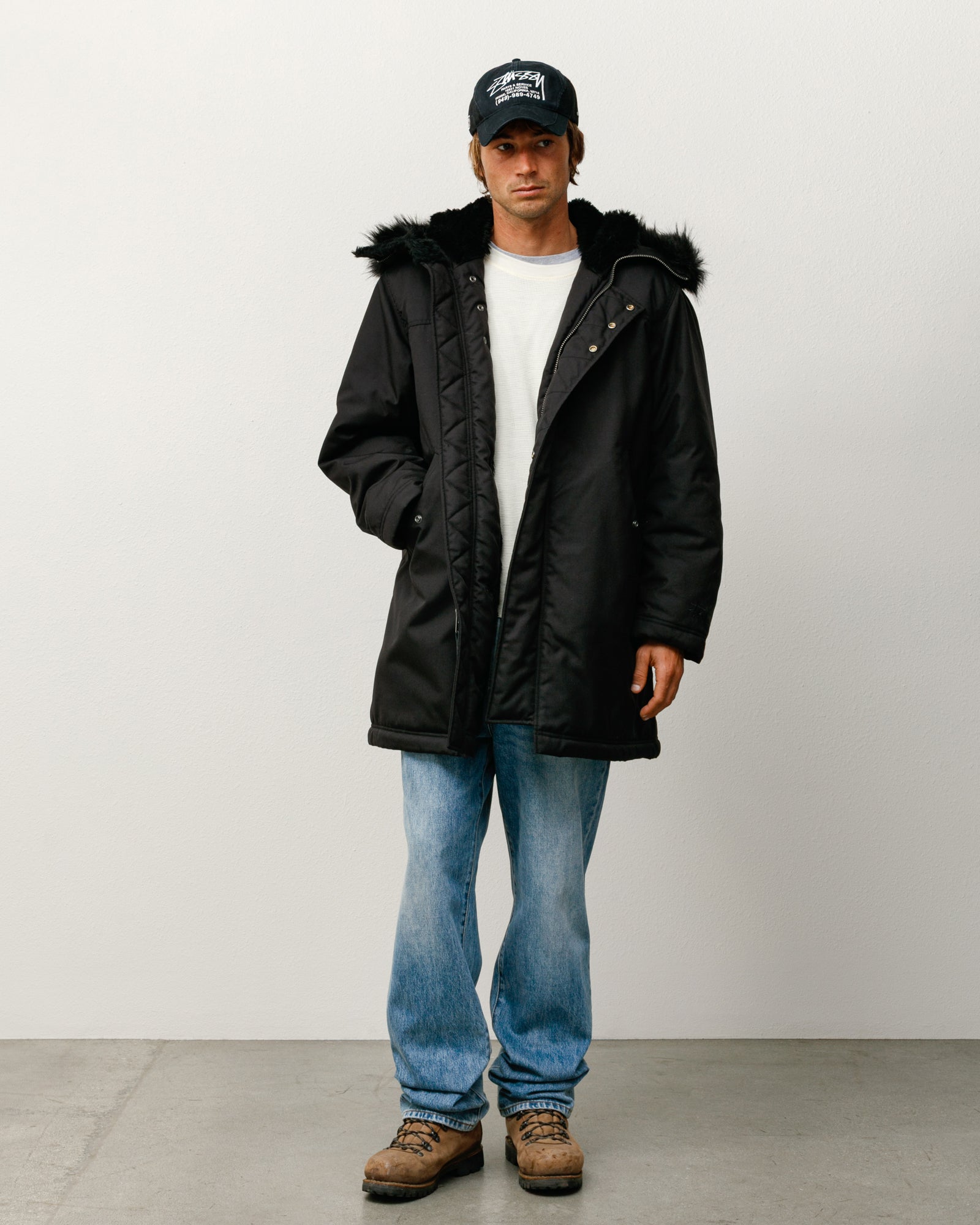 Stüssy Alpha Winter Parka – Black | Outerwear | Stüssy Japan