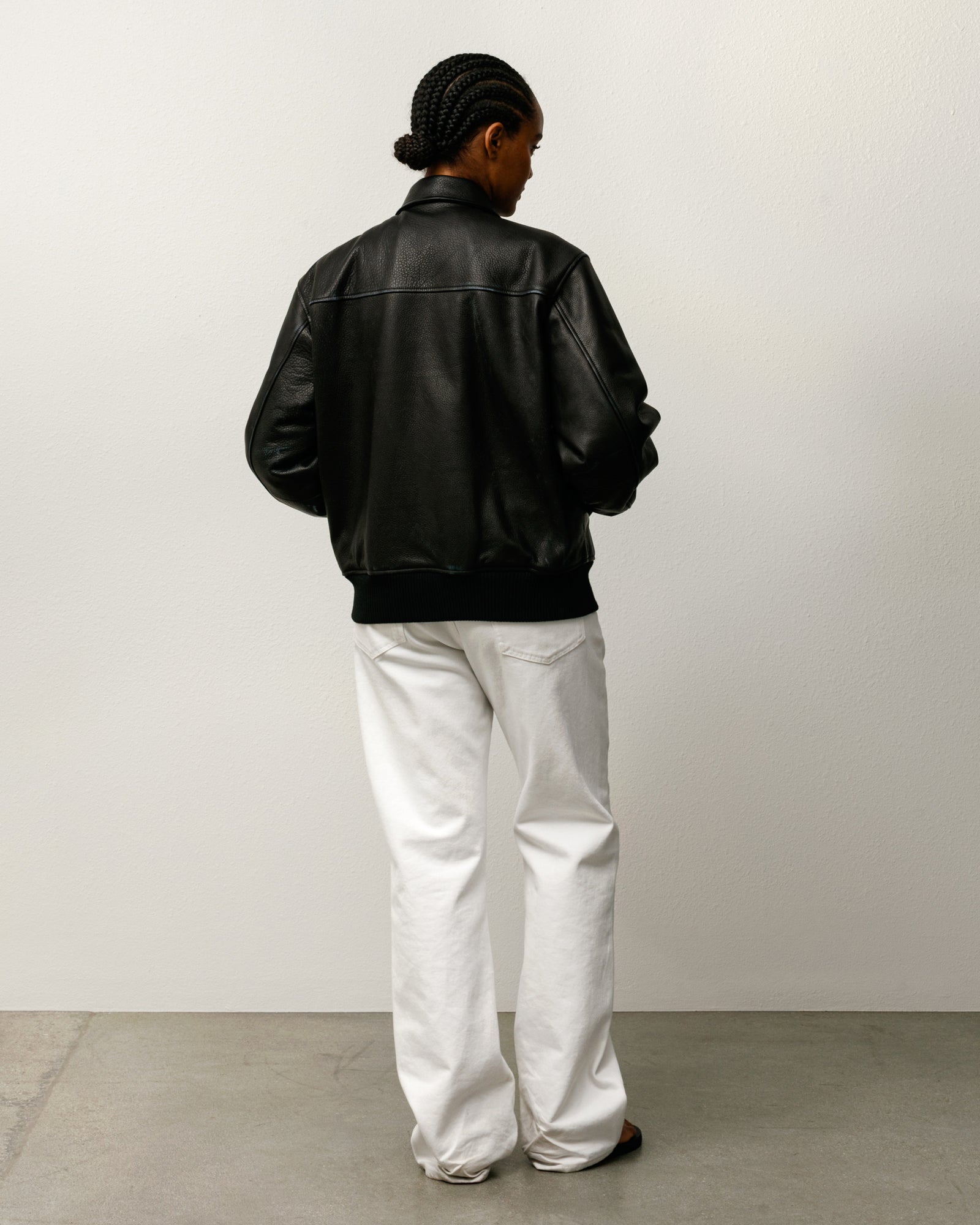 Leather Flight Jacket – Black | Outerwear | Stüssy Japan