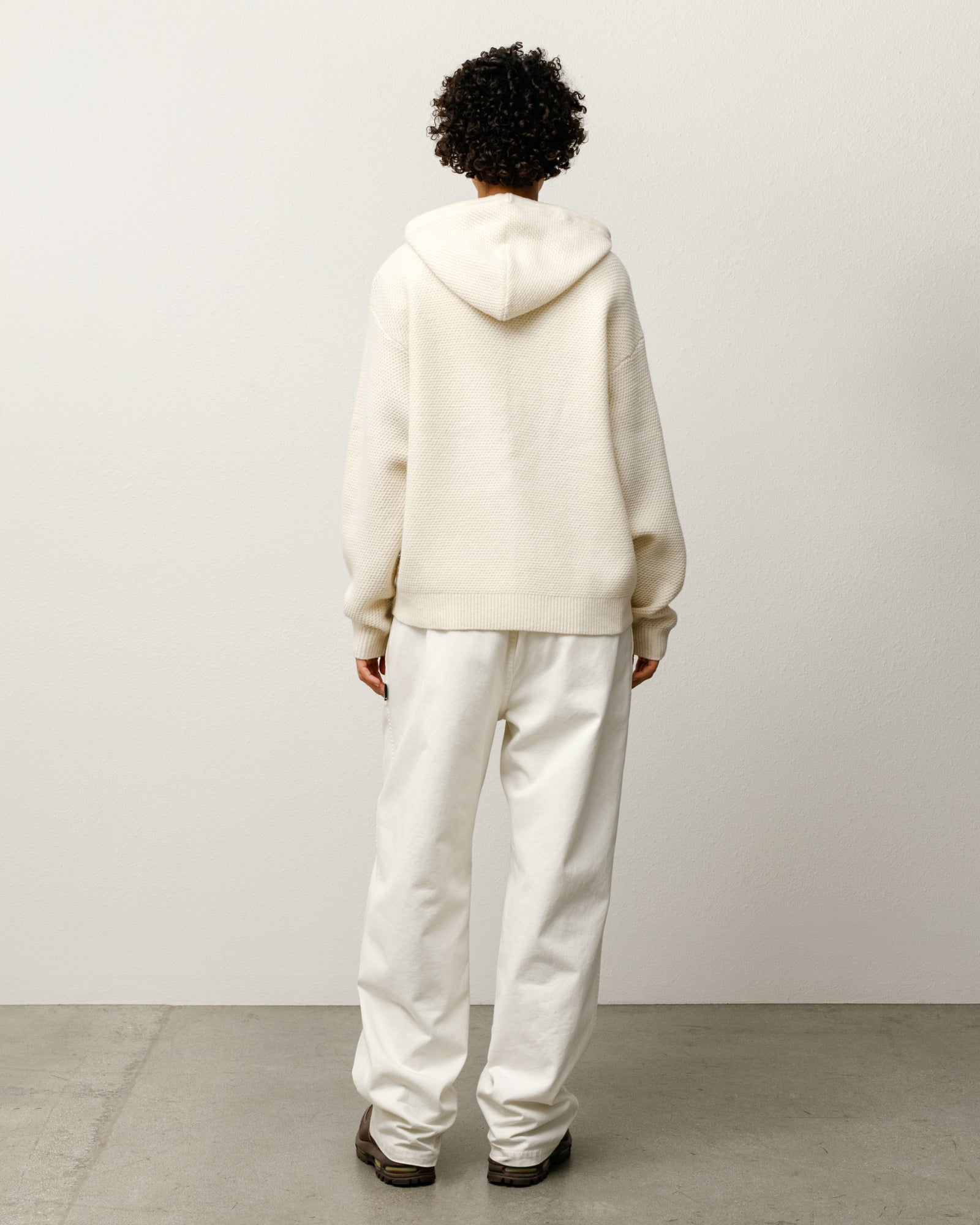 Textured Zip Hooded Sweater – Bone | Tops & Knits | Stüssy Japan
