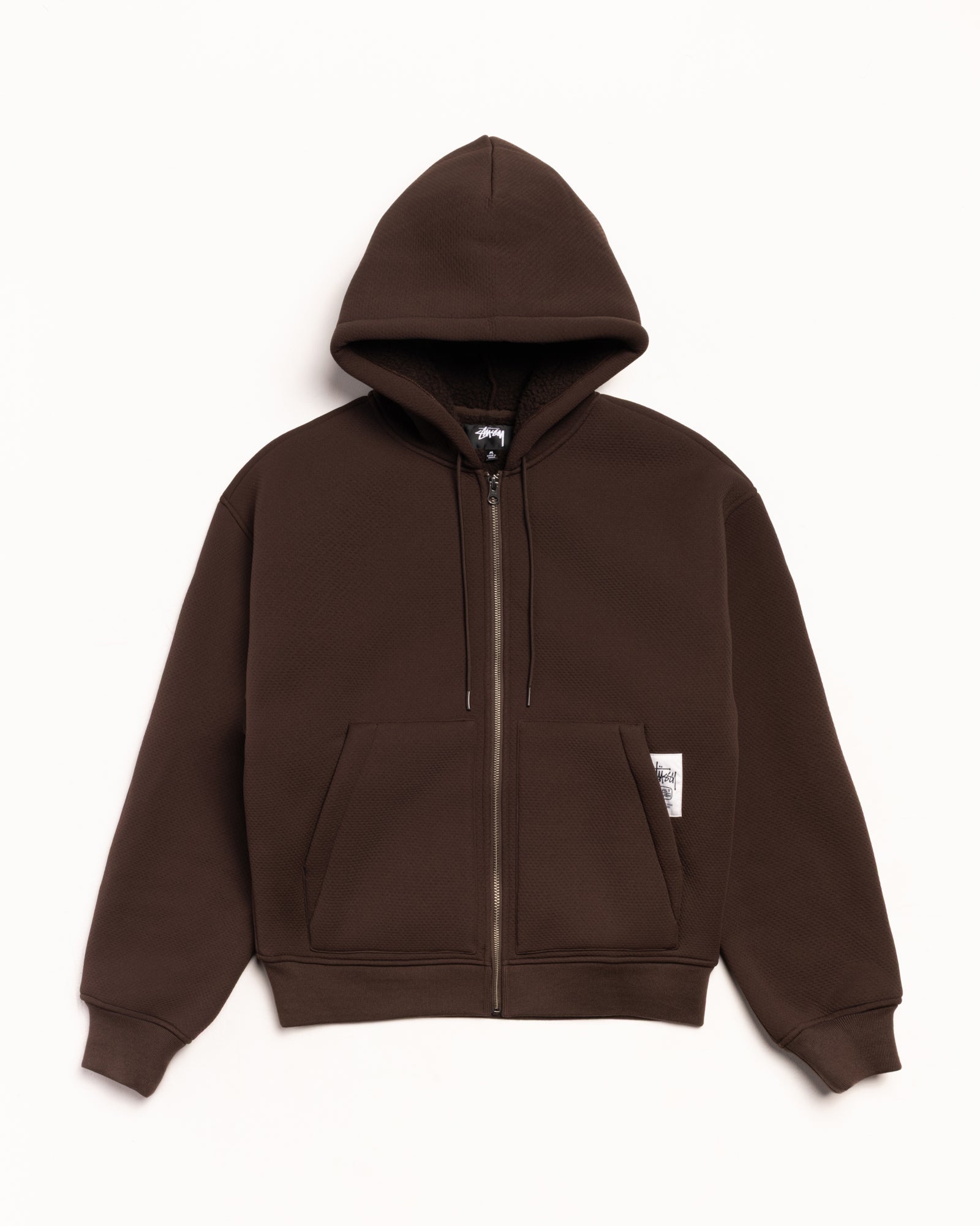 Bonded Sherpa Hoodie – Brown | Sweats | Stüssy Japan