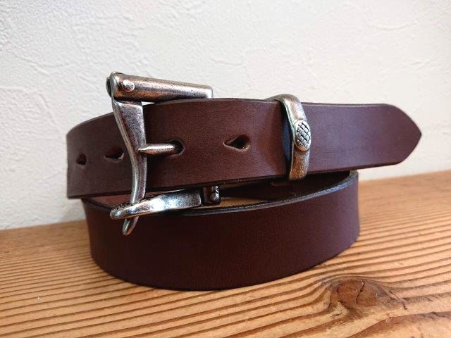 栃木レザーベルト オイル多脂革 32mm ファイヤーマンバックル