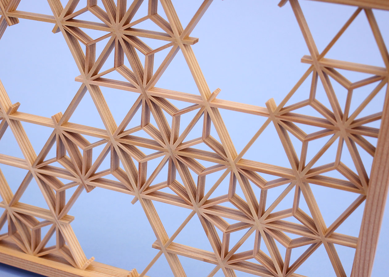 屏風・衝立 高さ19cm 組子細工四角衝立（麻の葉） – 寿鳳人形の東芸