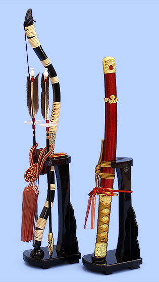 五月人形用付属品、弓太刀セット単品販売 18号金峰 – 寿鳳人形の東芸