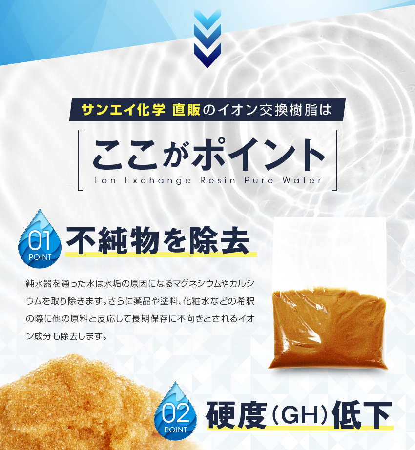 サンエイ化学 イオン交換樹脂用 アクアリウム 園芸用 MB-5 小分け