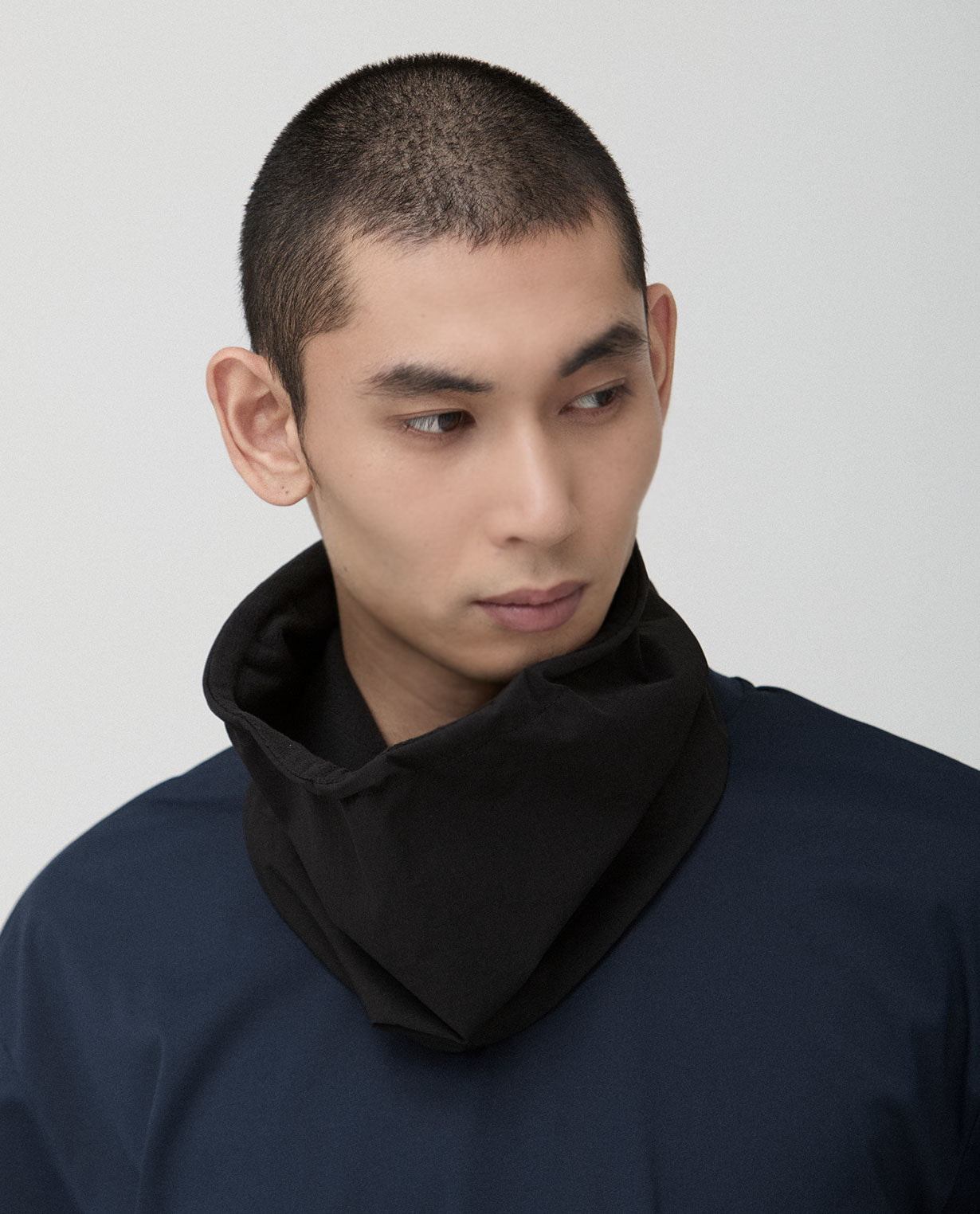 912_L ヴィンテージストレッチネックウォーマー (ブラック) – K-3B