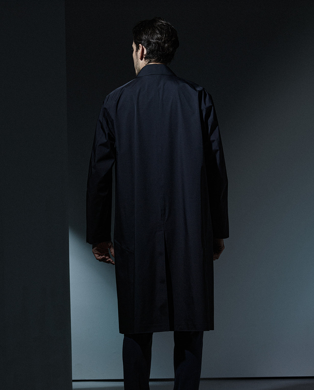 761_M3L アーバンレインシェル ステンカラーコート (ブラック) – K-3B