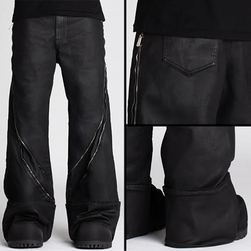 GUAPI OBSIDIAN BLACK WAXED ZIPPER DENIM | KingStar