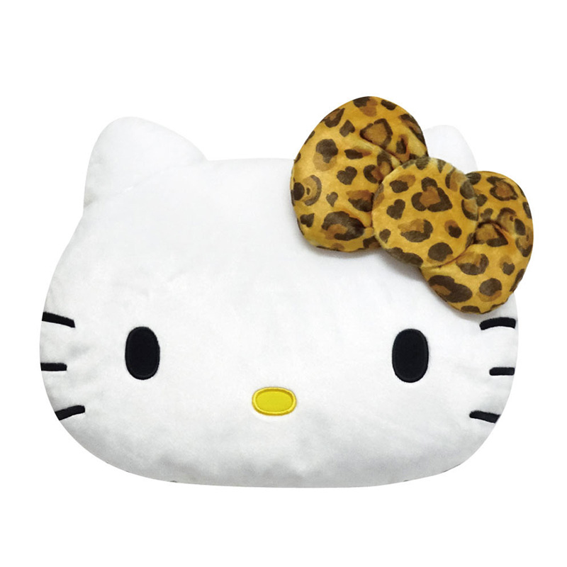 フェイスクッション｜ハローキティ（ヒョウ柄シリーズ） [ブラウン